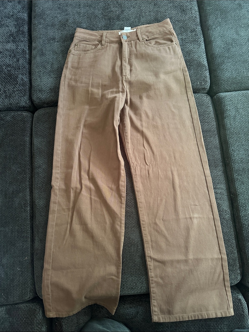 Garage Wide-Leg Jeans in Brown